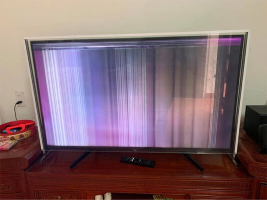 Màn hình tivi bị sọc, nhấp nháy hoặc hiển thị sai màu